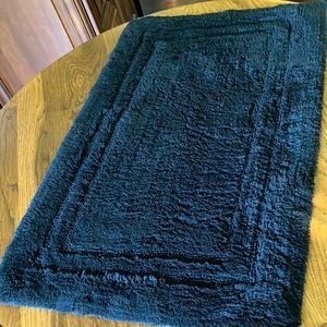 🎁2/$12  BLACK RUG PLUSHY PILE IN WASHABLE FABRIC 39 X 24